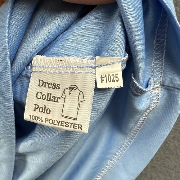 Collars and Co Shirt Men's M Blue Polo Solid Firm Collar Office Work Dress NWOT - Picture 4 of 8